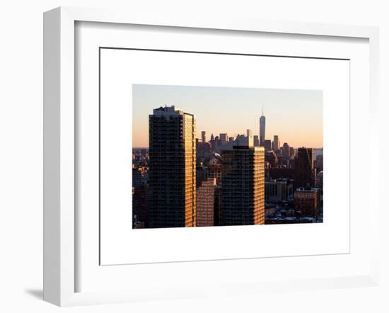 NYC Skyline at Sunset with the One World Trade Center (1WTC)-Philippe Hugonnard-Framed Art Print