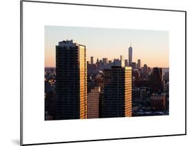 NYC Skyline at Sunset with the One World Trade Center (1WTC)-Philippe Hugonnard-Mounted Art Print