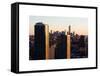 NYC Skyline at Sunset with the One World Trade Center (1WTC)-Philippe Hugonnard-Framed Stretched Canvas