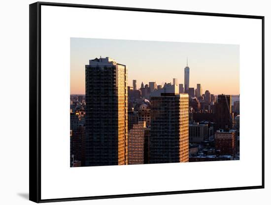 NYC Skyline at Sunset with the One World Trade Center (1WTC)-Philippe Hugonnard-Framed Stretched Canvas