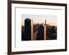 NYC Skyline at Sunset with the One World Trade Center (1WTC)-Philippe Hugonnard-Framed Art Print