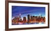 NYC Skyline HDR-null-Framed Art Print