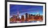 NYC Skyline HDR-null-Framed Art Print