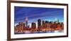 NYC Skyline HDR-null-Framed Art Print