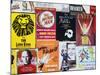 NYC Street Art - Patchwork of Old Posters of Broadway Musicals - Times Square - Manhattan-Philippe Hugonnard-Mounted Premium Photographic Print