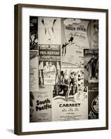 NYC Street Art - Patchwork of Old Posters of Broadway Musicals - Times Square - Manhattan-Philippe Hugonnard-Framed Photographic Print