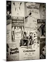 NYC Street Art - Patchwork of Old Posters of Broadway Musicals - Times Square - Manhattan-Philippe Hugonnard-Mounted Photographic Print