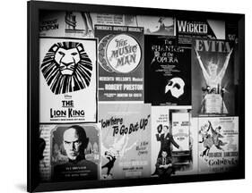 NYC Street Art - Patchwork of Old Posters of Broadway Musicals - Times Square - Manhattan-Philippe Hugonnard-Framed Photographic Print