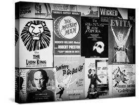 NYC Street Art - Patchwork of Old Posters of Broadway Musicals - Times Square - Manhattan-Philippe Hugonnard-Stretched Canvas