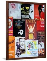 NYC Street Art - Patchwork of Old Posters of Broadway Musicals - Times Square - Manhattan-Philippe Hugonnard-Framed Photographic Print