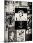 NYC Street Art - Patchwork of Old Posters of Broadway Musicals - Times Square - Manhattan-Philippe Hugonnard-Mounted Premium Photographic Print