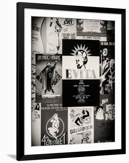 NYC Street Art - Patchwork of Old Posters of Broadway Musicals - Times Square - Manhattan-Philippe Hugonnard-Framed Photographic Print