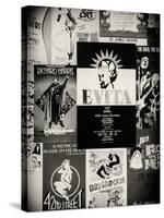 NYC Street Art - Patchwork of Old Posters of Broadway Musicals - Times Square - Manhattan-Philippe Hugonnard-Stretched Canvas