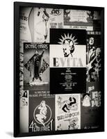 NYC Street Art - Patchwork of Old Posters of Broadway Musicals - Times Square - Manhattan-Philippe Hugonnard-Framed Photographic Print