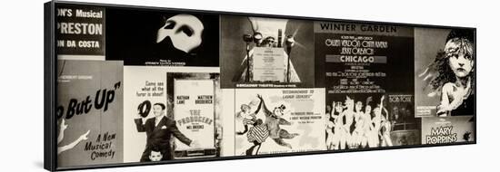 NYC Street Art - Patchwork of Old Posters of Broadway Musicals - Times Square - Manhattan-Philippe Hugonnard-Framed Photographic Print