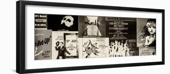 NYC Street Art - Patchwork of Old Posters of Broadway Musicals - Times Square - Manhattan-Philippe Hugonnard-Framed Photographic Print