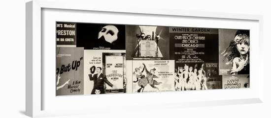 NYC Street Art - Patchwork of Old Posters of Broadway Musicals - Times Square - Manhattan-Philippe Hugonnard-Framed Photographic Print