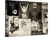 NYC Street Art - Patchwork of Old Posters of Broadway Musicals - Times Square - Manhattan-Philippe Hugonnard-Stretched Canvas