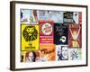 NYC Street Art - Patchwork of Old Posters of Broadway Musicals - Times Square - Manhattan-Philippe Hugonnard-Framed Photographic Print