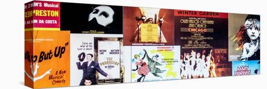 NYC Street Art - Patchwork of Old Posters of Broadway Musicals - Times Square - Manhattan-Philippe Hugonnard-Stretched Canvas