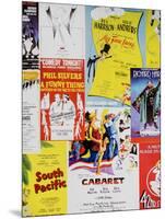 NYC Street Art - Patchwork of Old Posters of Broadway Musicals - Times Square - Manhattan-Philippe Hugonnard-Mounted Photographic Print