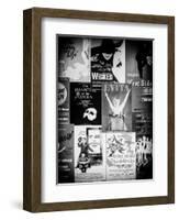 NYC Street Art - Patchwork of Old Posters of Broadway Musicals - Times Square - Manhattan-Philippe Hugonnard-Framed Art Print