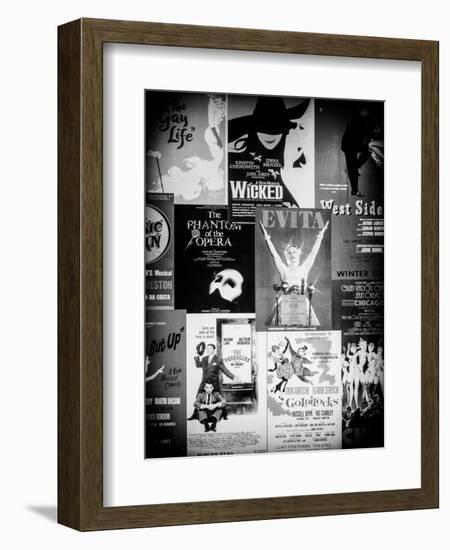 NYC Street Art - Patchwork of Old Posters of Broadway Musicals - Times Square - Manhattan-Philippe Hugonnard-Framed Art Print