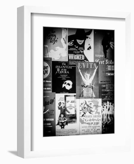 NYC Street Art - Patchwork of Old Posters of Broadway Musicals - Times Square - Manhattan-Philippe Hugonnard-Framed Art Print