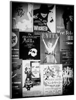 NYC Street Art - Patchwork of Old Posters of Broadway Musicals - Times Square - Manhattan-Philippe Hugonnard-Mounted Art Print