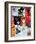 NYC Street Art - Patchwork of Old Posters of Broadway Musicals - Times Square - Manhattan-Philippe Hugonnard-Framed Art Print