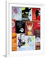 NYC Street Art - Patchwork of Old Posters of Broadway Musicals - Times Square - Manhattan-Philippe Hugonnard-Framed Art Print