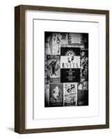 NYC Street Art - Patchwork of Old Posters of Broadway Musicals - Times Square - Manhattan-Philippe Hugonnard-Framed Art Print