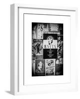 NYC Street Art - Patchwork of Old Posters of Broadway Musicals - Times Square - Manhattan-Philippe Hugonnard-Framed Art Print