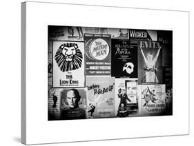 NYC Street Art - Patchwork of Old Posters of Broadway Musicals - Times Square - Manhattan-Philippe Hugonnard-Stretched Canvas