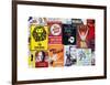 NYC Street Art - Patchwork of Old Posters of Broadway Musicals - Times Square - Manhattan-Philippe Hugonnard-Framed Art Print