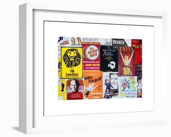 NYC Street Art - Patchwork of Old Posters of Broadway Musicals - Times Square - Manhattan-Philippe Hugonnard-Framed Art Print