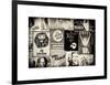 NYC Street Art - Patchwork of Old Posters of Broadway Musicals - Times Square - Manhattan-Philippe Hugonnard-Framed Art Print