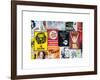 NYC Street Art - Patchwork of Old Posters of Broadway Musicals - Times Square - Manhattan-Philippe Hugonnard-Framed Art Print