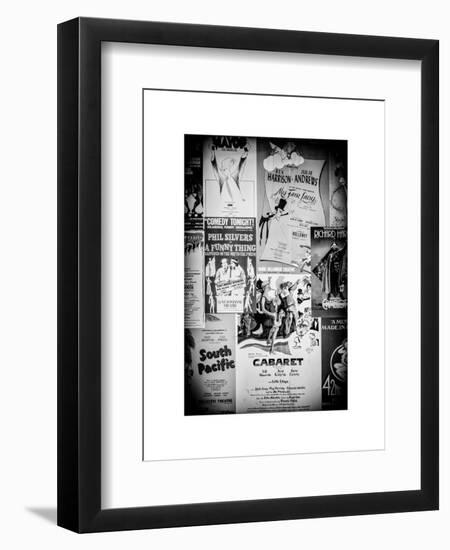 NYC Street Art - Patchwork of Old Posters of Broadway Musicals - Times Square - Manhattan-Philippe Hugonnard-Framed Art Print