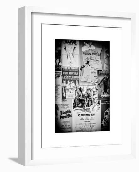 NYC Street Art - Patchwork of Old Posters of Broadway Musicals - Times Square - Manhattan-Philippe Hugonnard-Framed Art Print