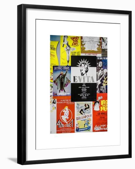 NYC Street Art - Patchwork of Old Posters of Broadway Musicals - Times Square - Manhattan-Philippe Hugonnard-Framed Art Print