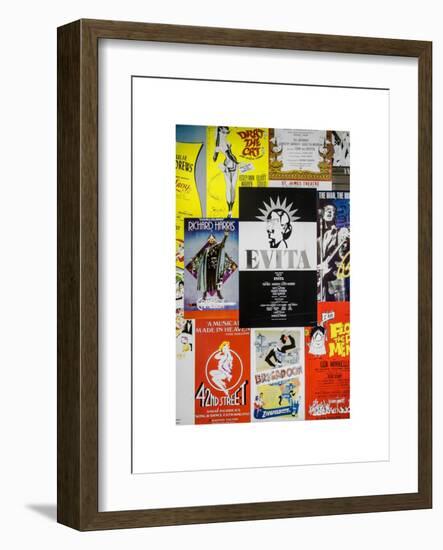 NYC Street Art - Patchwork of Old Posters of Broadway Musicals - Times Square - Manhattan-Philippe Hugonnard-Framed Art Print