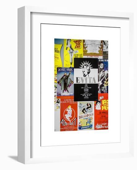 NYC Street Art - Patchwork of Old Posters of Broadway Musicals - Times Square - Manhattan-Philippe Hugonnard-Framed Art Print