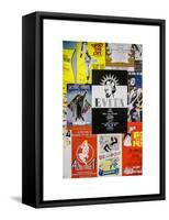 NYC Street Art - Patchwork of Old Posters of Broadway Musicals - Times Square - Manhattan-Philippe Hugonnard-Framed Stretched Canvas