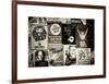 NYC Street Art - Patchwork of Old Posters of Broadway Musicals - Times Square - Manhattan-Philippe Hugonnard-Framed Art Print