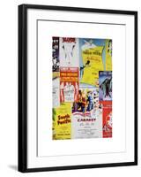 NYC Street Art - Patchwork of Old Posters of Broadway Musicals - Times Square - Manhattan-Philippe Hugonnard-Framed Art Print