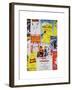 NYC Street Art - Patchwork of Old Posters of Broadway Musicals - Times Square - Manhattan-Philippe Hugonnard-Framed Art Print