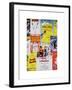 NYC Street Art - Patchwork of Old Posters of Broadway Musicals - Times Square - Manhattan-Philippe Hugonnard-Framed Art Print