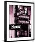 NYC Street Signs in Manhattan by Night - 34th Street, Seventh Avenue and Fashion Avenue Signs-Philippe Hugonnard-Framed Photographic Print