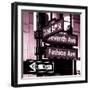 NYC Street Signs in Manhattan by Night - 34th Street, Seventh Avenue and Fashion Avenue Signs-Philippe Hugonnard-Framed Photographic Print